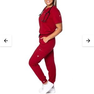 Mims scrubs Burgundy set